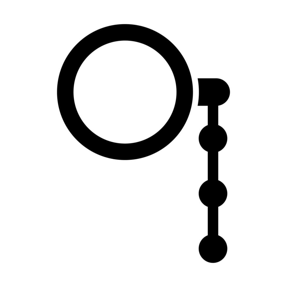 Monocle Glyph Icon Design vector