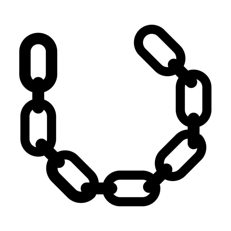 Chain Glyph Icon Design vector