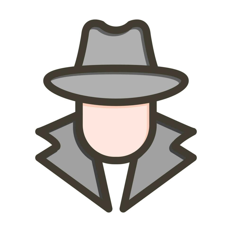Spy Vector Thick Line Filled Colors Icon Design
