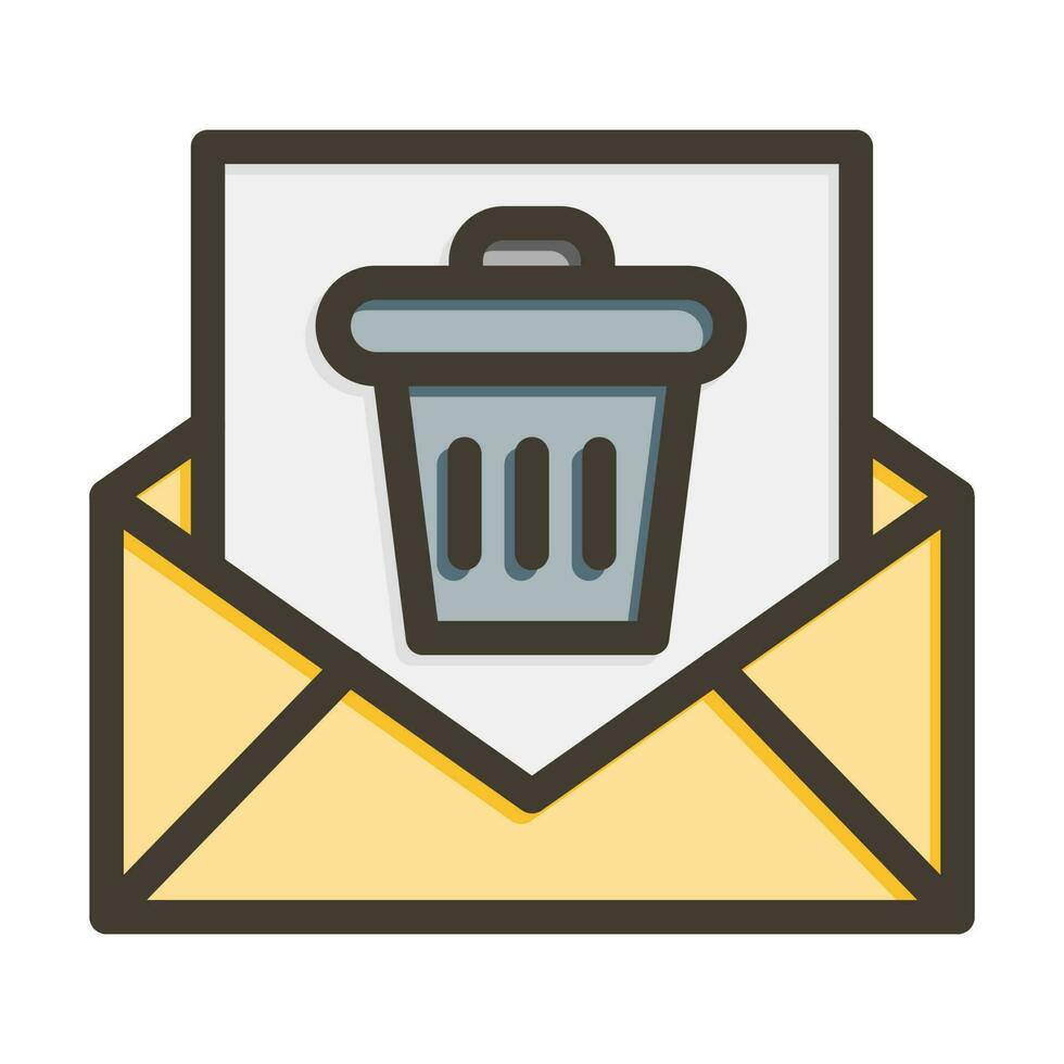 Junk Vector Thick Line Filled Colors Icon Design