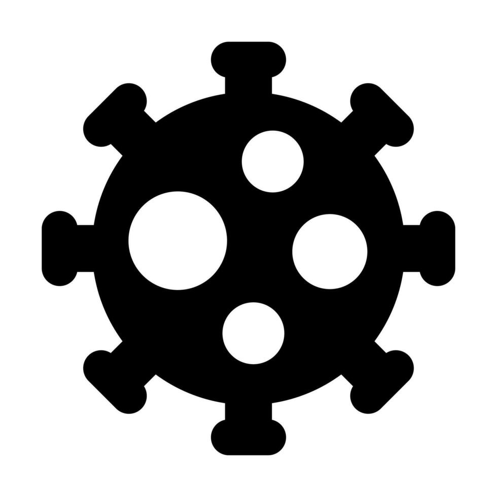 virus glifo icono diseño vector