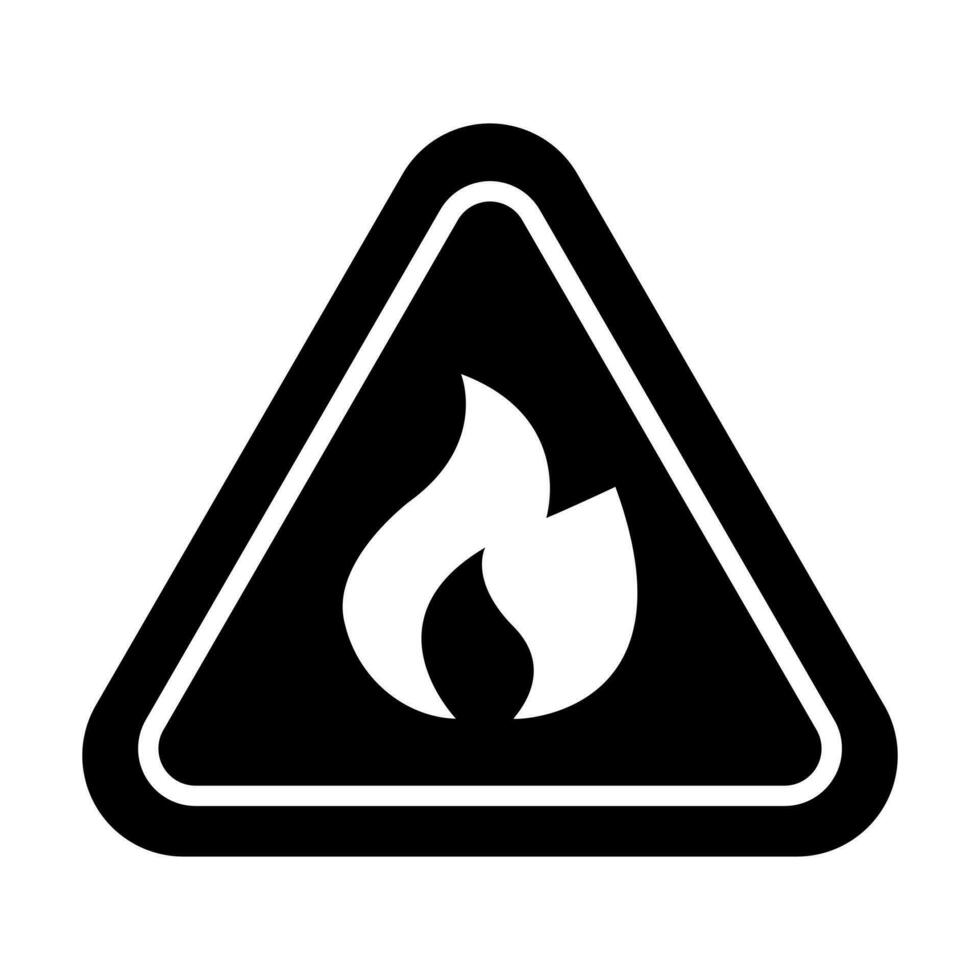 Hazard Sign Glyph Icon Design vector