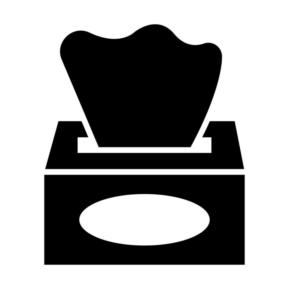 Tissue Box Glyph Icon Design vector