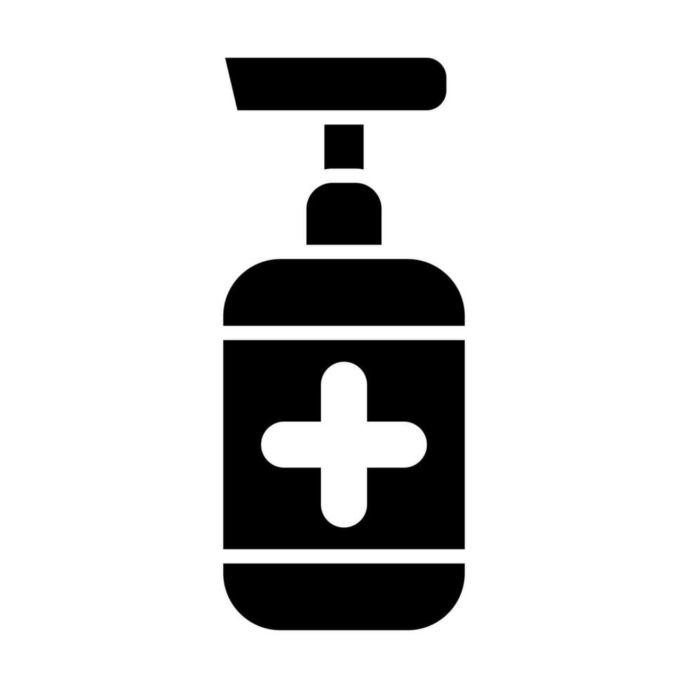 Hand Sanitizer Glyph Icon Design vector