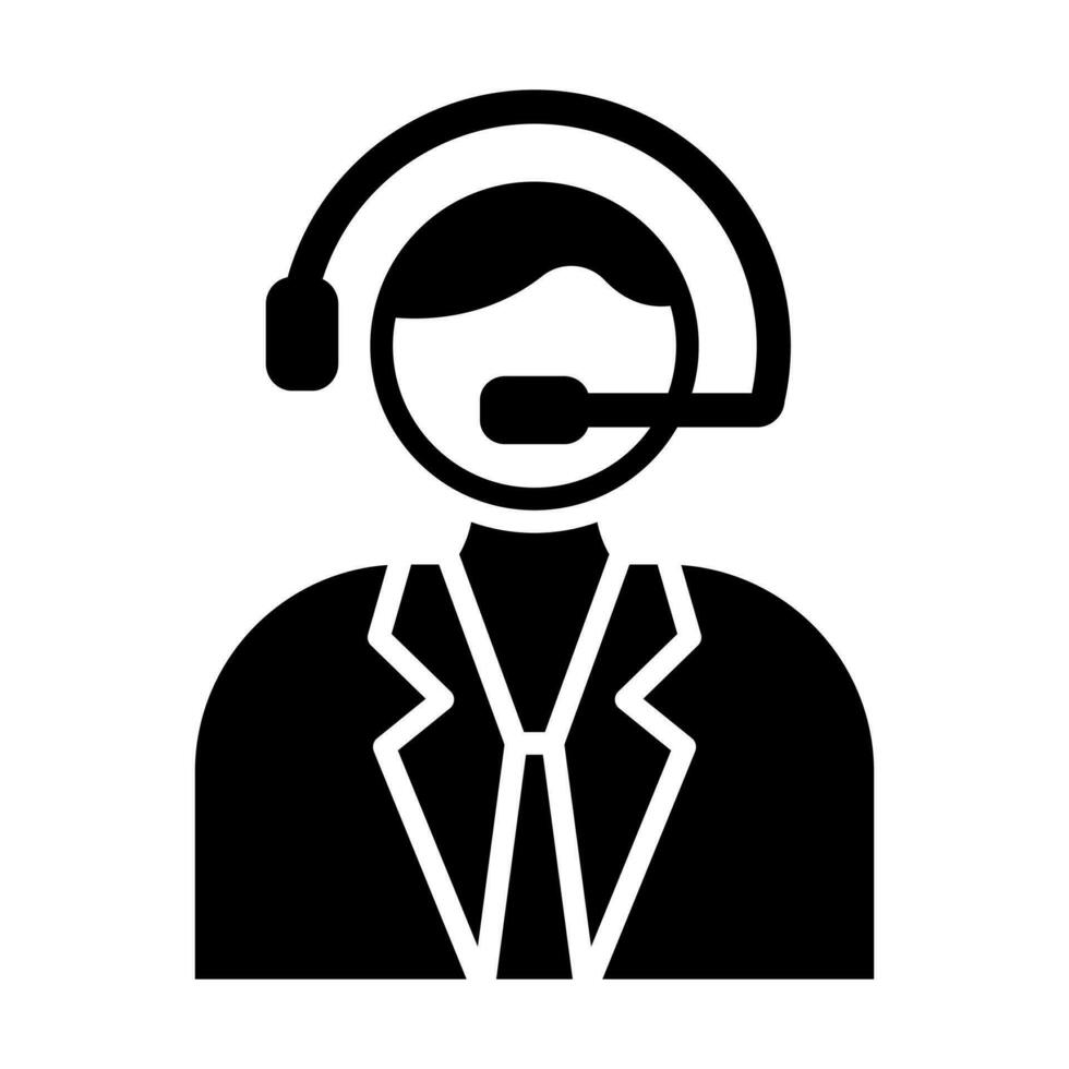 Commentator Glyph Icon Design vector