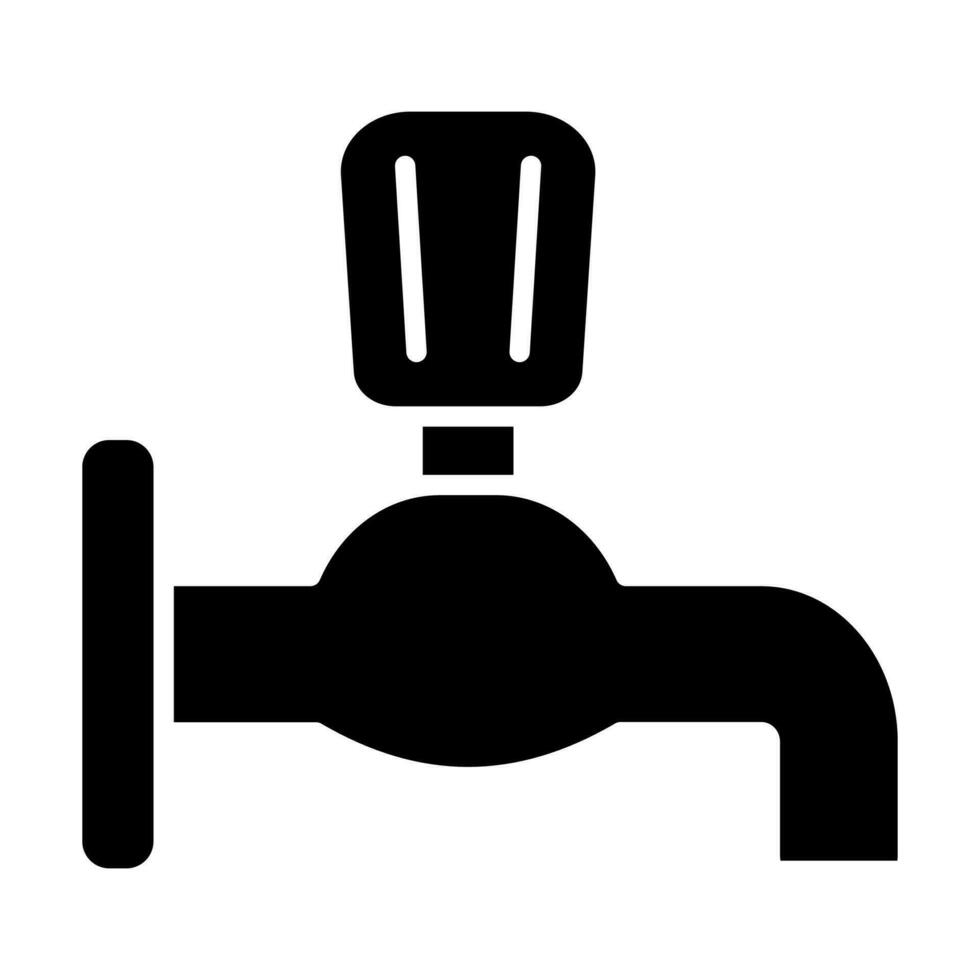 Water Tap Glyph Icon Design vector
