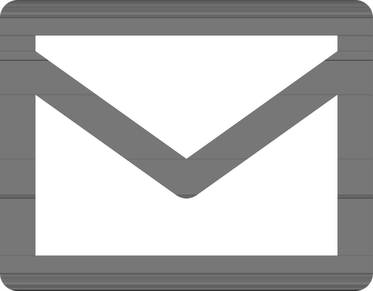 Flat style Mail or envelope icon in line art. vector