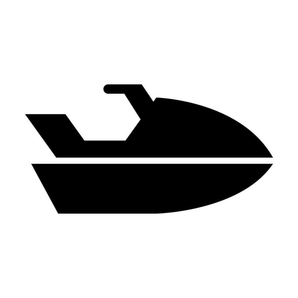 Jet Ski Vector Glyph Icon Design