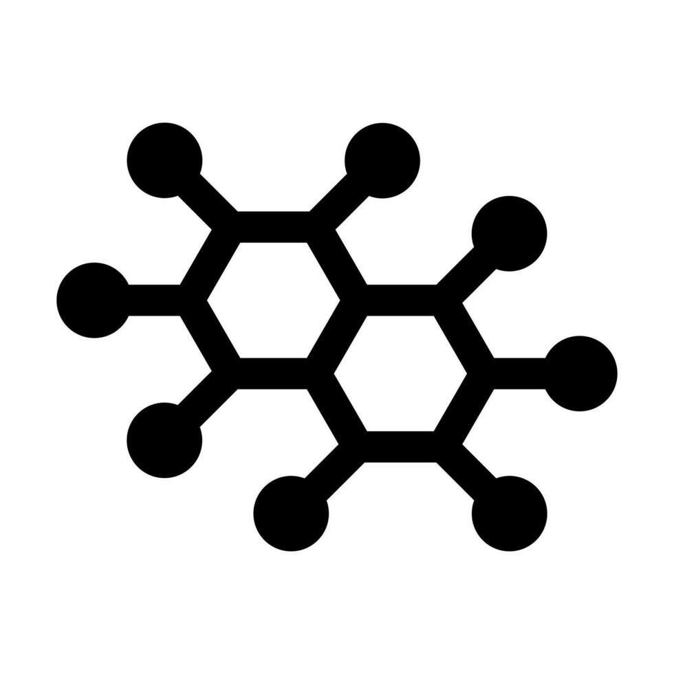 Molecule Glyph Icon Design vector