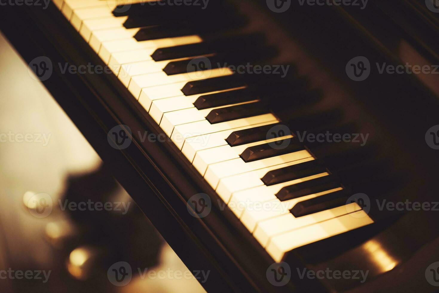Piano keys Closeup photo