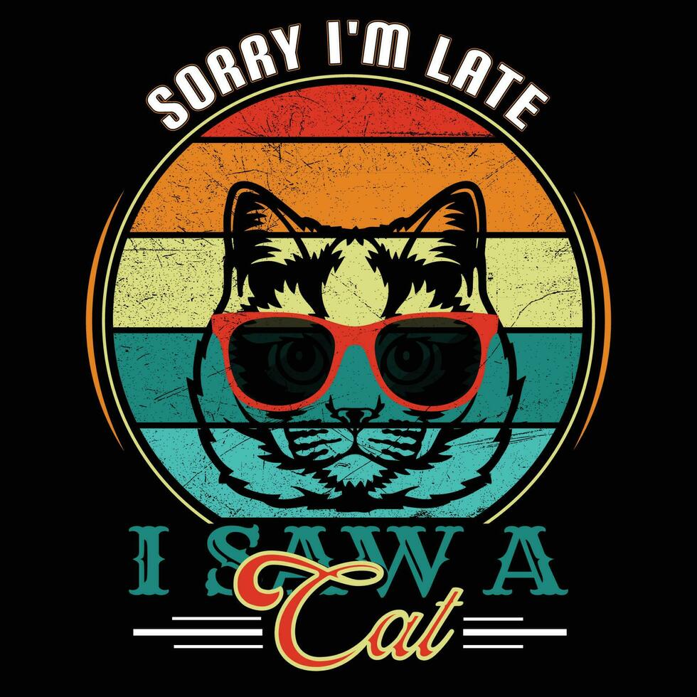 Cat t shirt designs vector