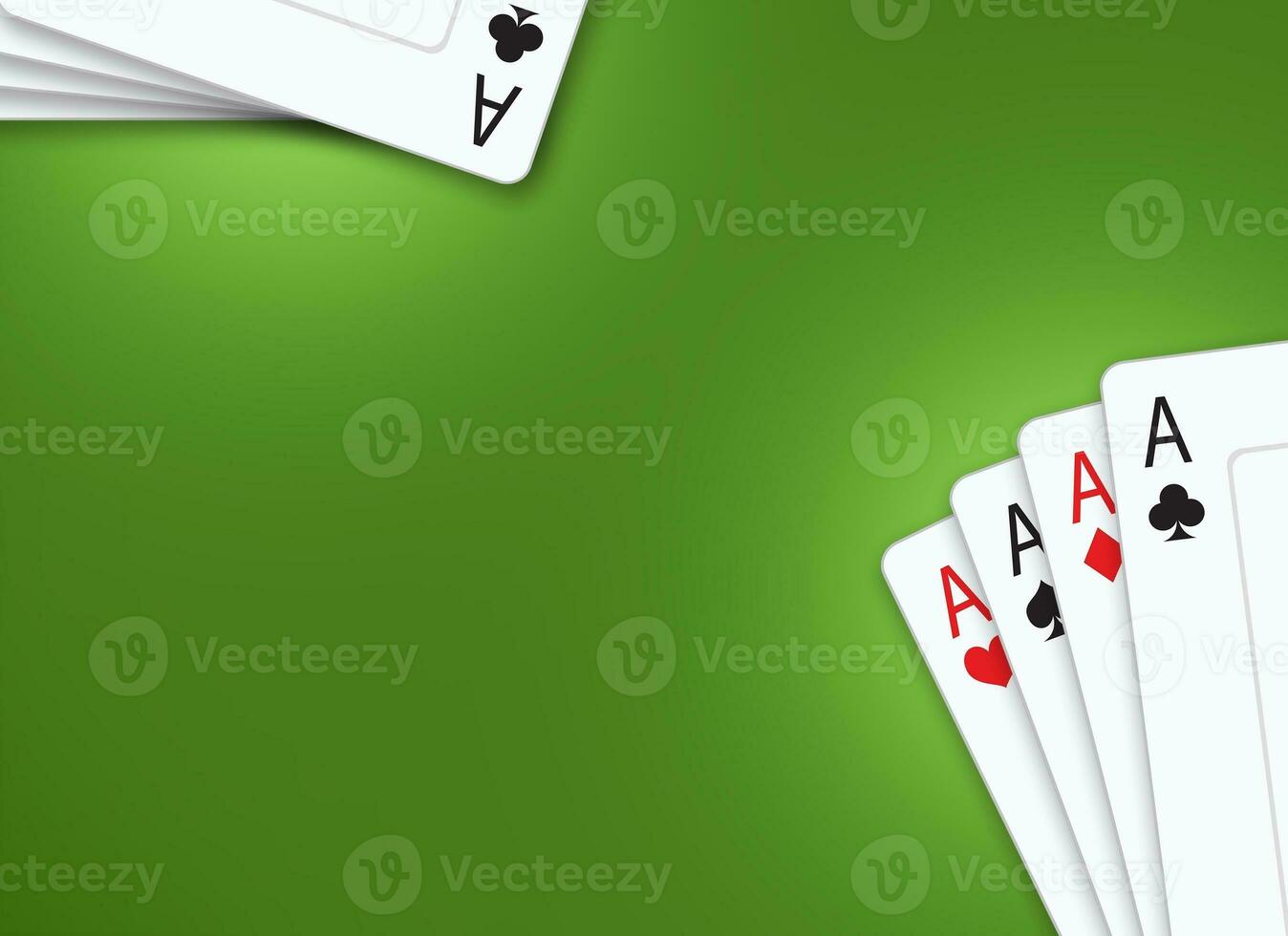 Poker Cards Green Table photo