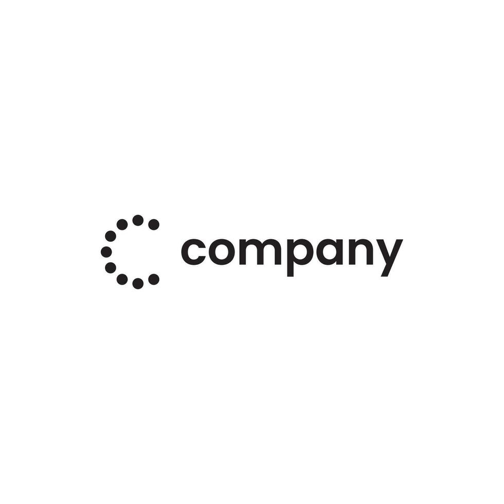 Letter C Loading logo design vector