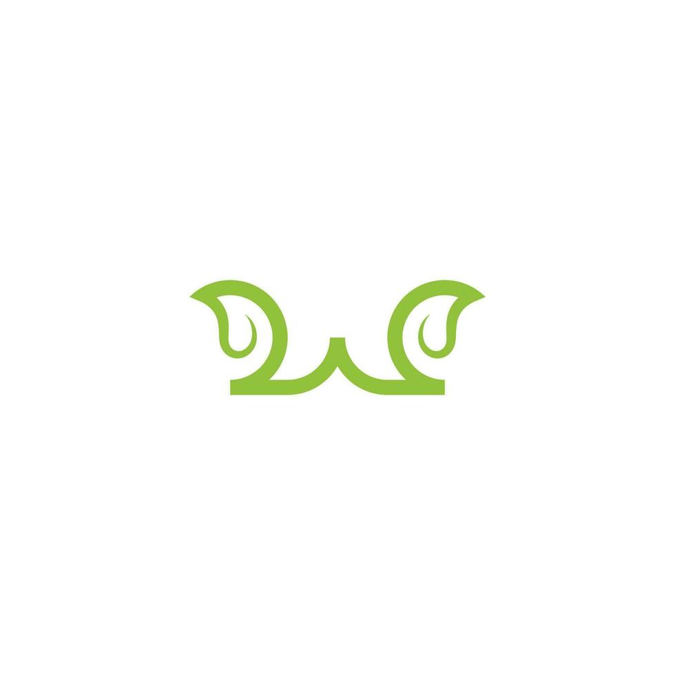 Letter W Leaf logo design vector