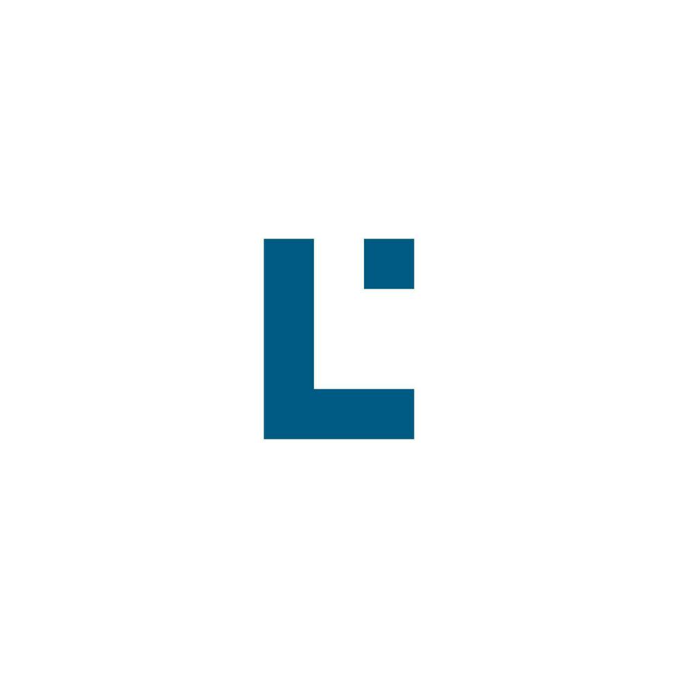 Letters CL LC Square minimal logo design vector