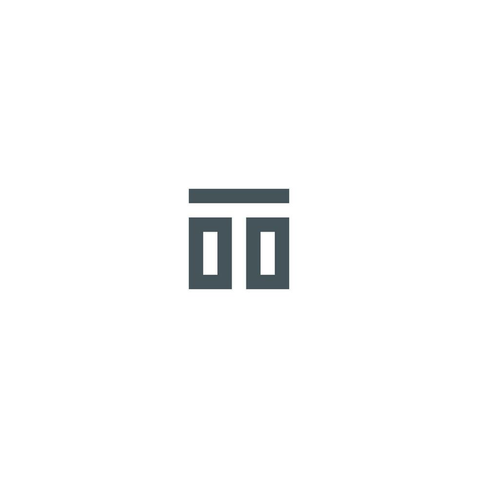 Letters TOO OOT Square Logo Minimal Simple Modern vector