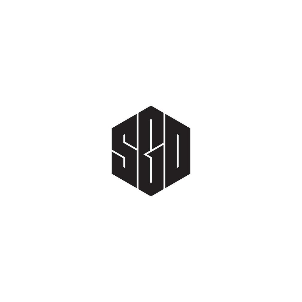 letras sgd hexágono logo vector