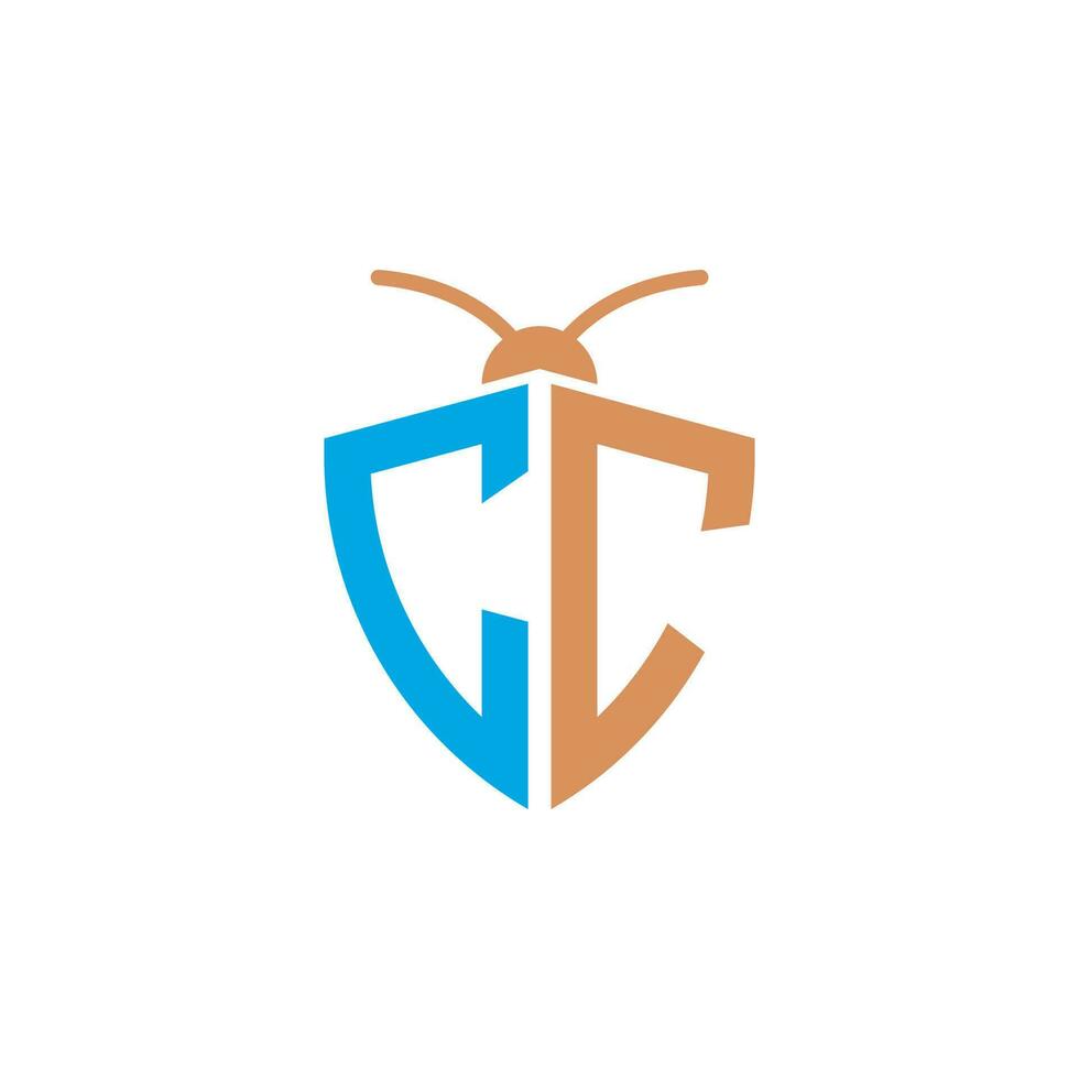 Letters CC Pest Control Logo vector