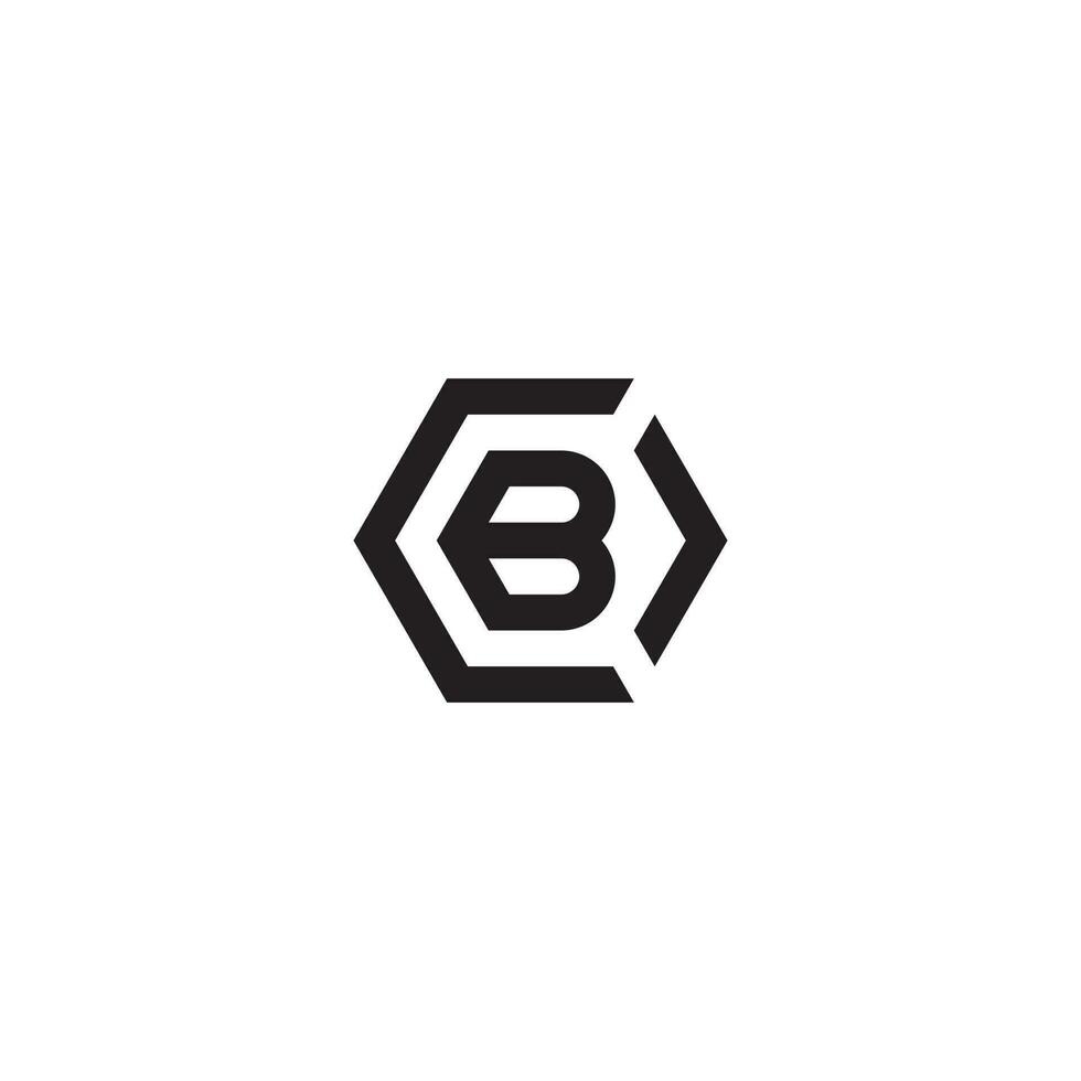Letters COB CBO OCB OBC BOC BCO Hexagon Logo vector