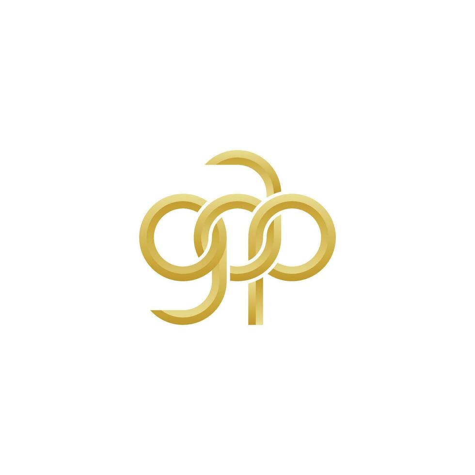 Letters GAP Monogram logo design vector