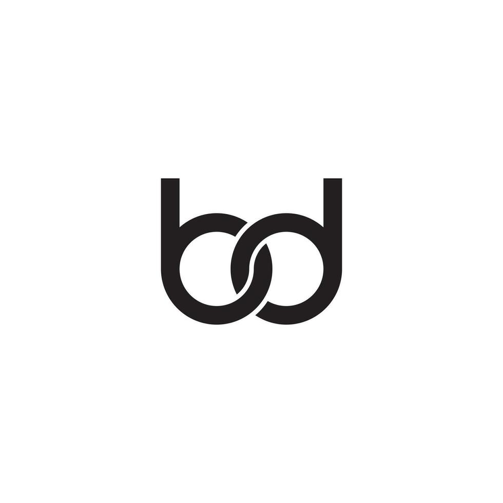 Letters BD Monogram logo design vector