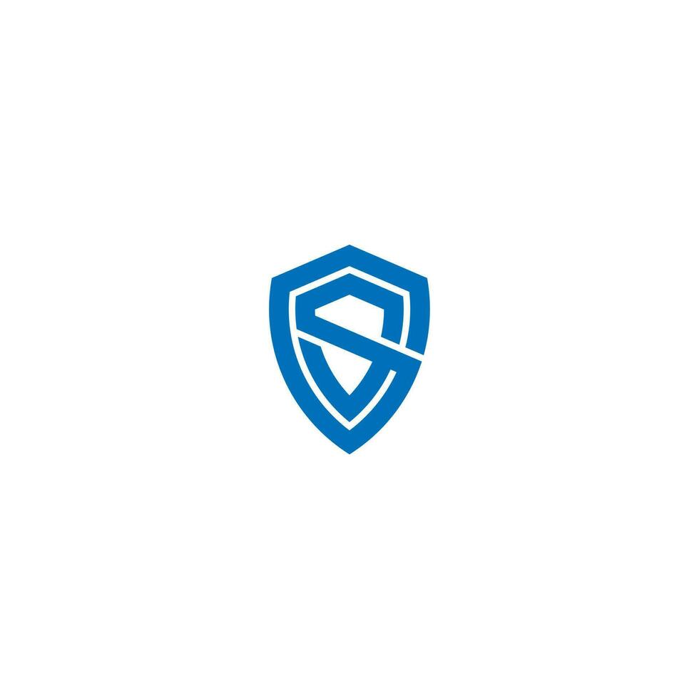 Bold letters GS SG Shield logo design vector
