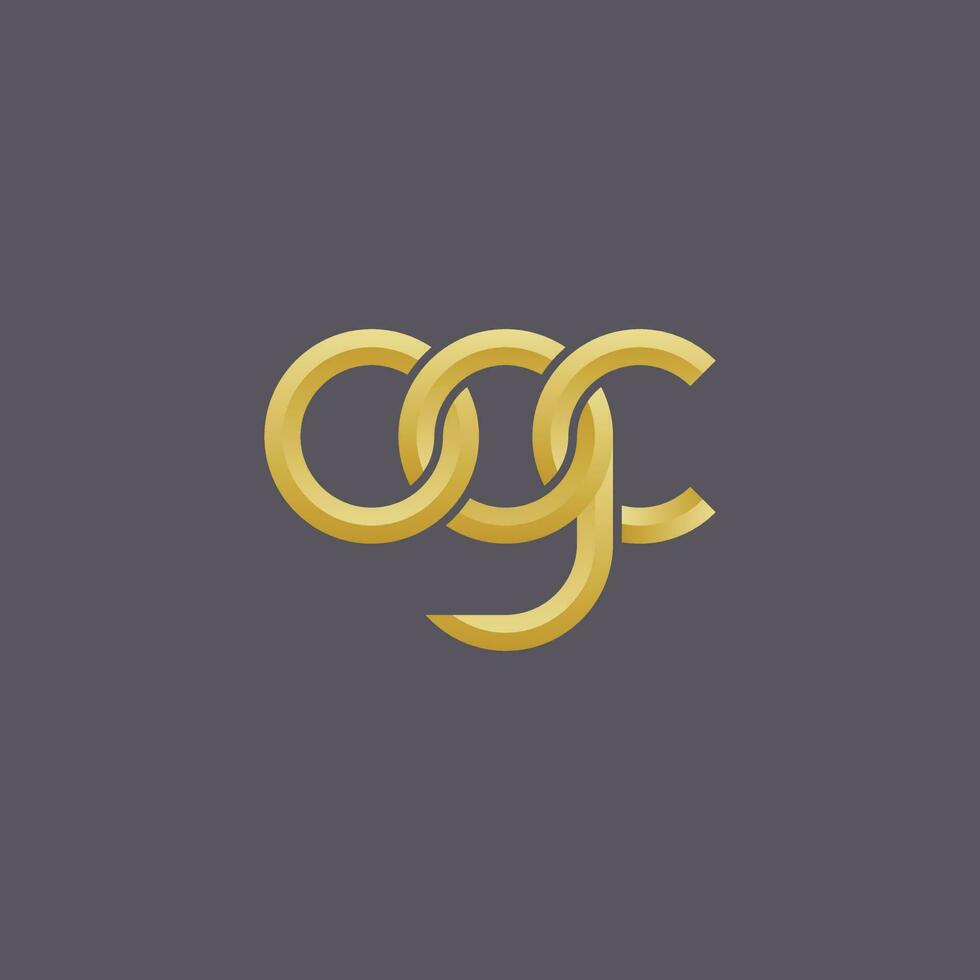 letras OGC monograma logo diseño vector