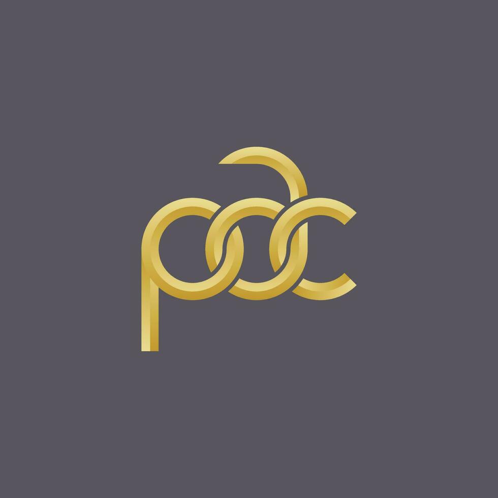 Letters PAC Monogram logo design vector