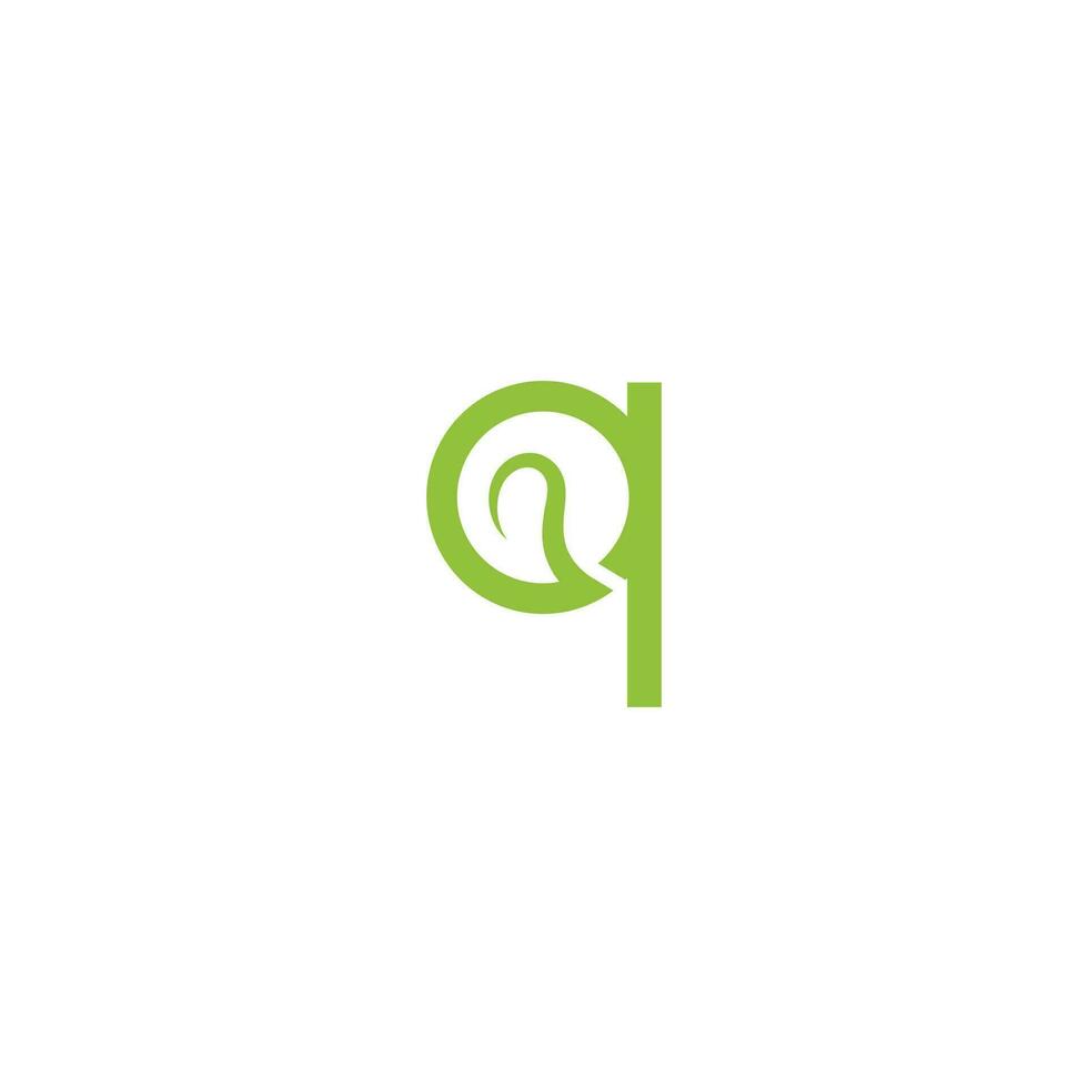 Letter Q Leaf logo design vector