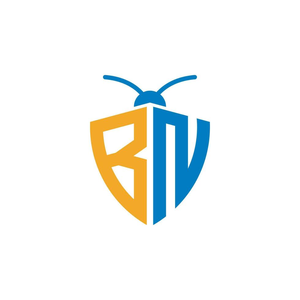 Letters BN Pest Control Logo vector