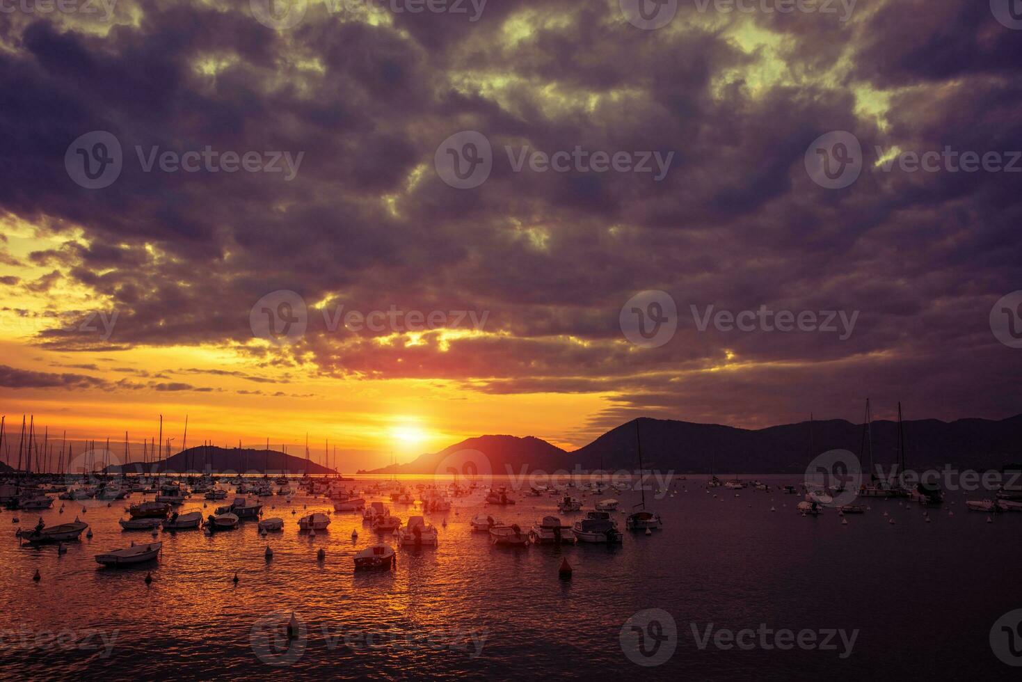 Lerici Italy Marina Sunset photo