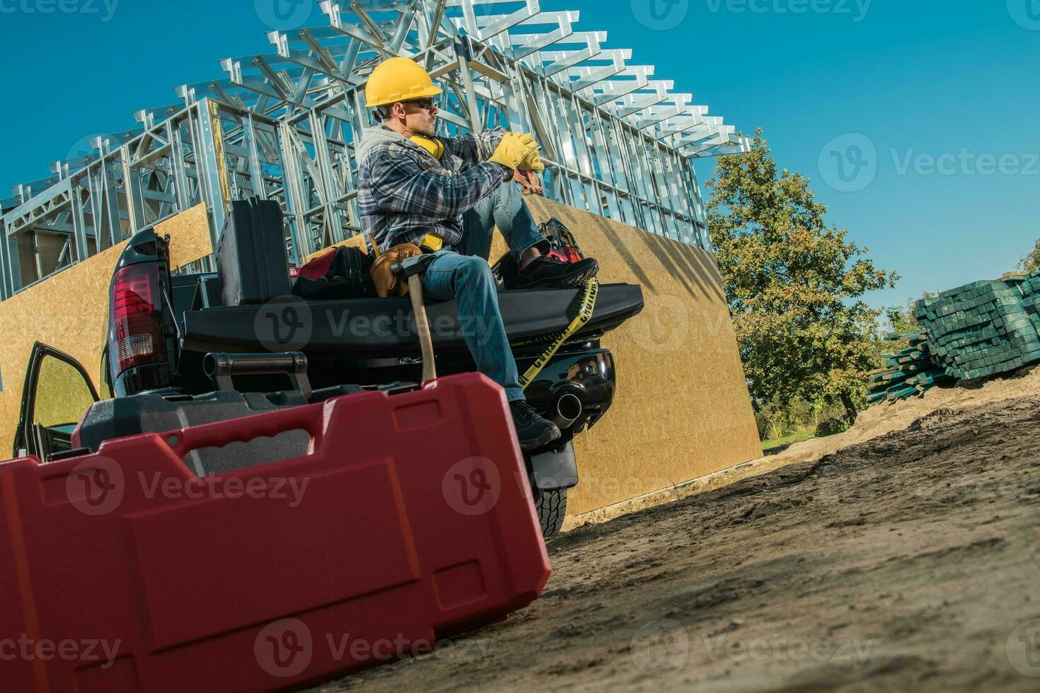 Construction Worker Break photo