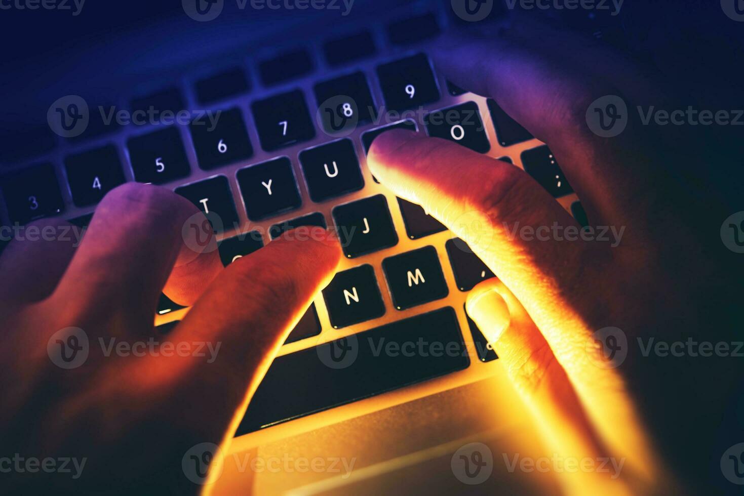 Typing on the Computer photo