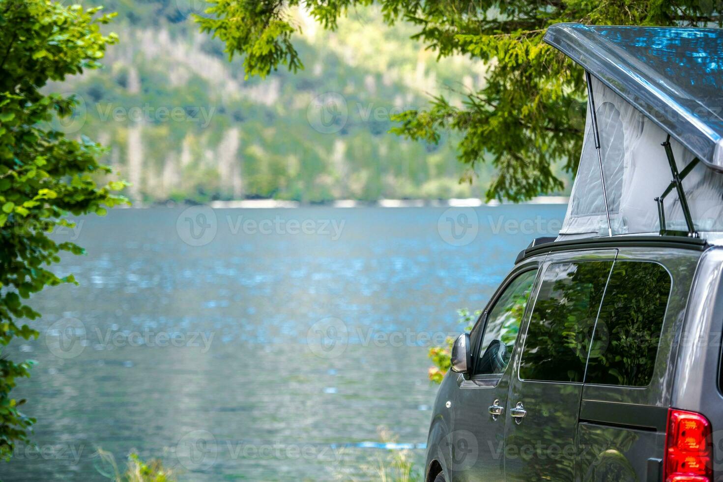 Rooftop Tent Lake Camping photo