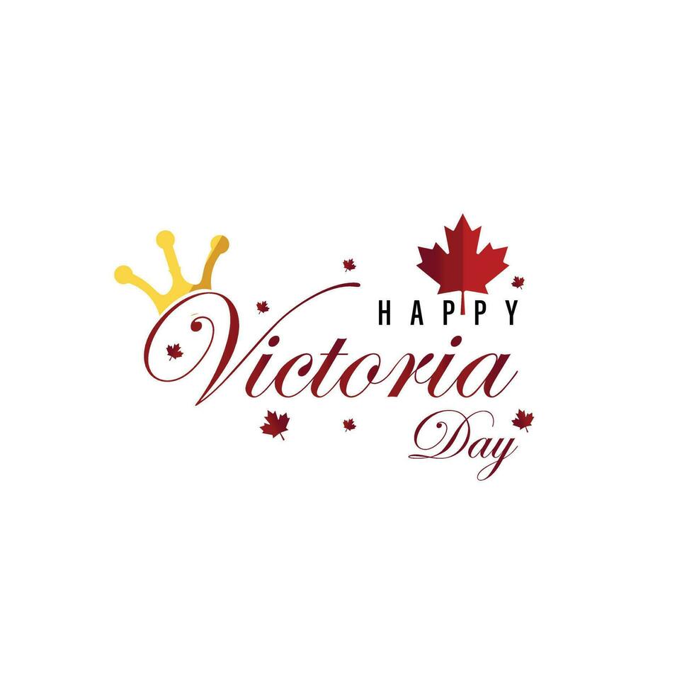 Happy Victoria Day, creative text vector illustration