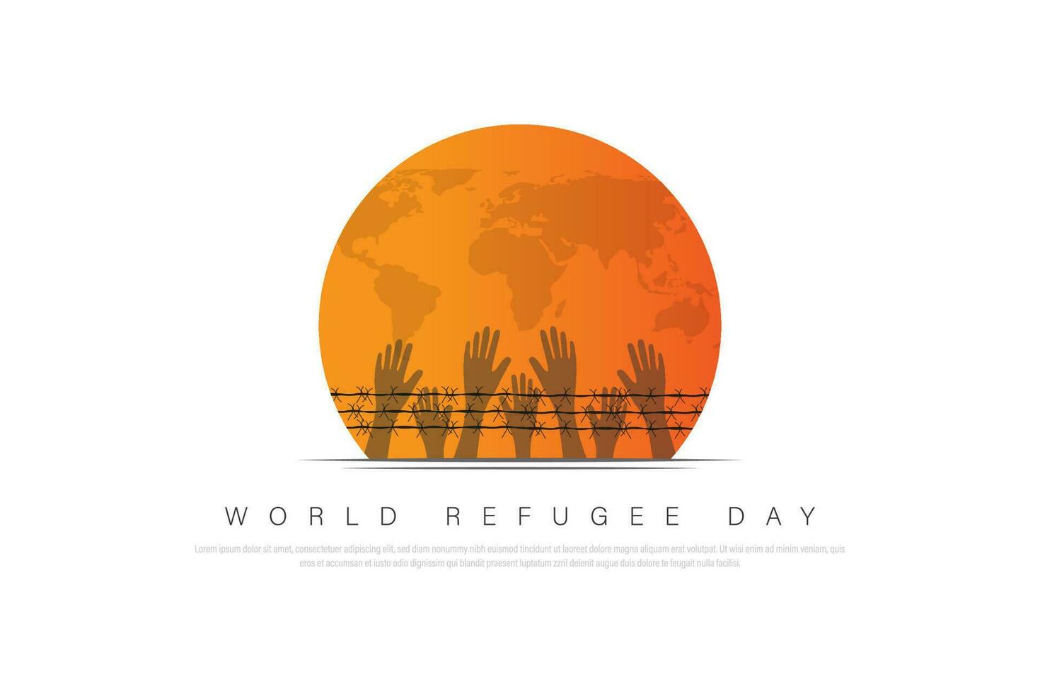 World Refugee Day, Vector illustration