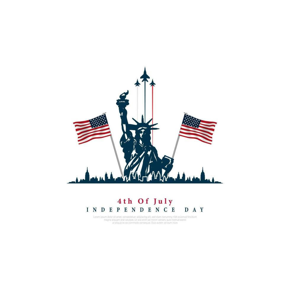 USA 4th of July, Independence Day USA, Vector illustration