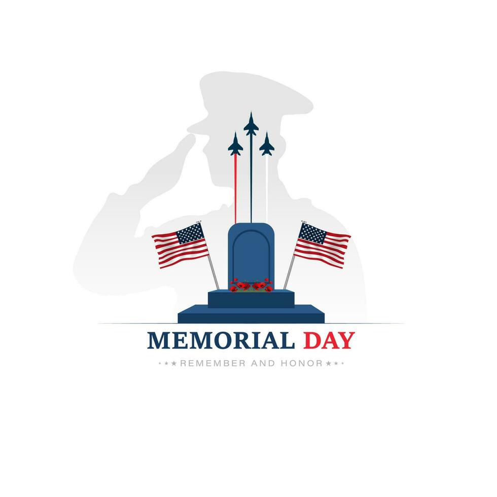 US Memorial Day vector illustration