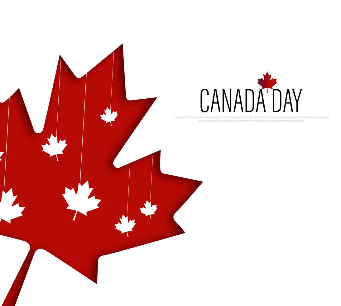 Primero de julio, contento Canadá día, vector ilustración