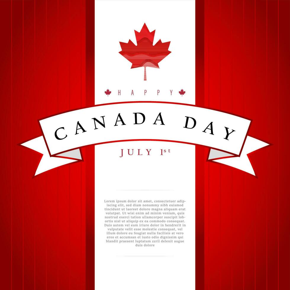 1st of July, Happy Canada Day, Vector illustration