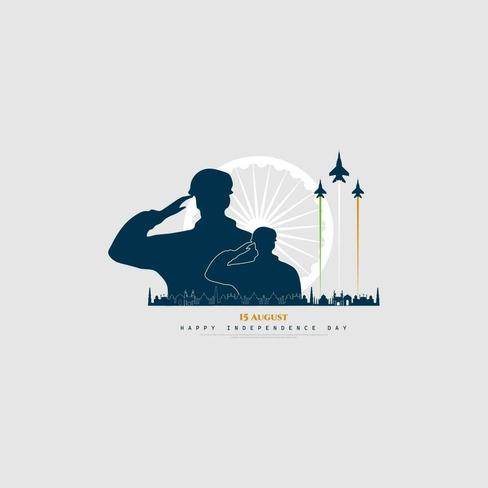 Independence Day India and Republic Day Vector illustration