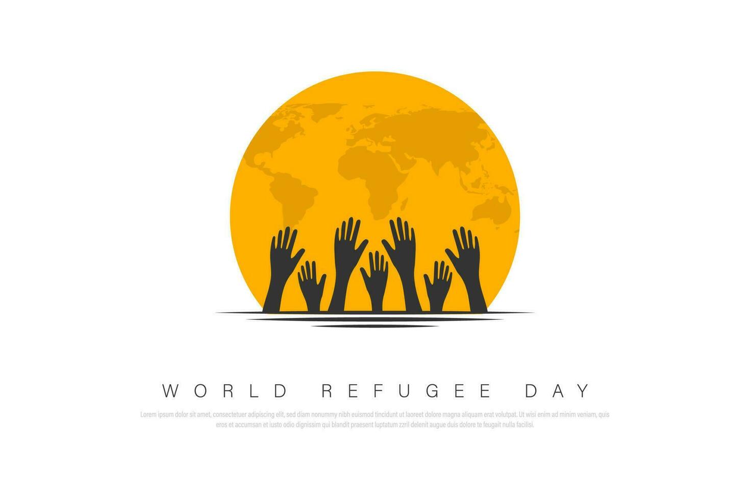 World Refugee Day, Vector illustration