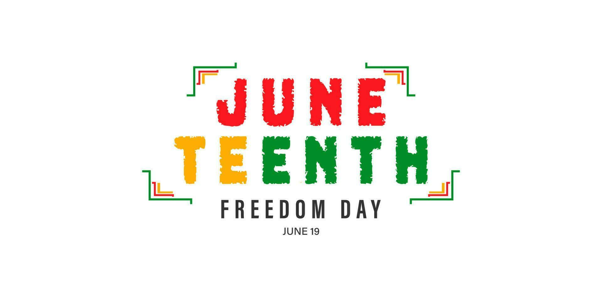 Juneteenth freedom day, Vector illustration