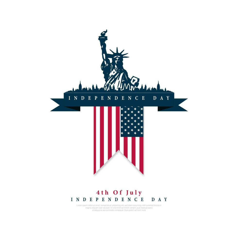 USA 4th of July, Independence Day USA, Vector illustration