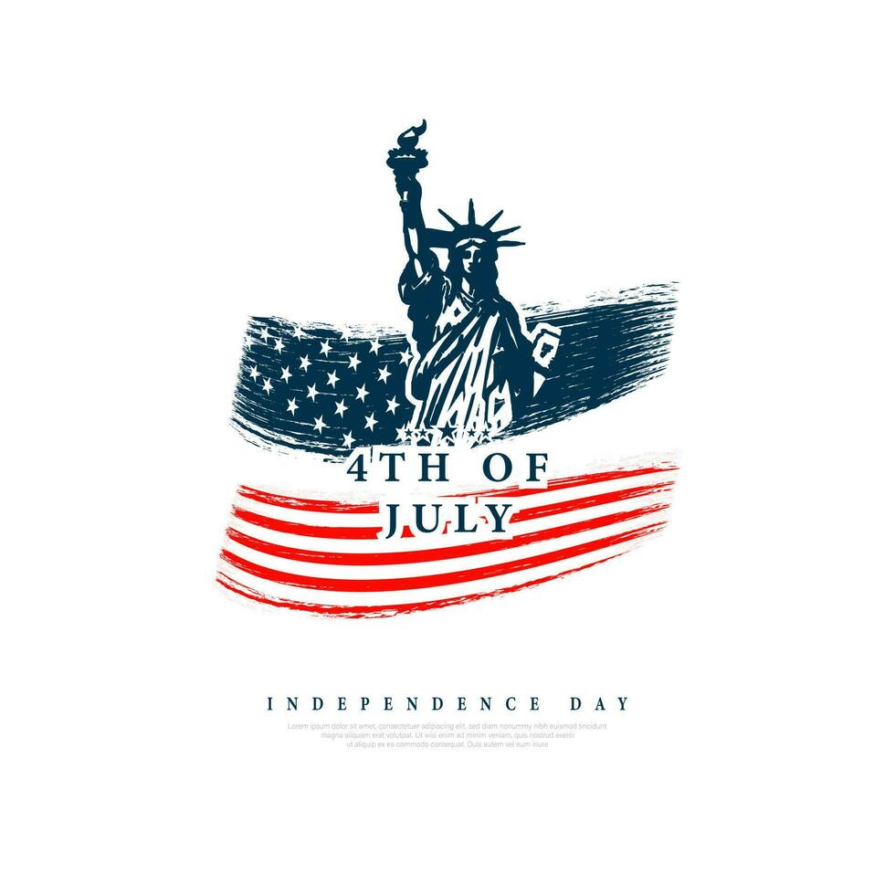 USA 4th of July, Independence Day USA, Vector illustration