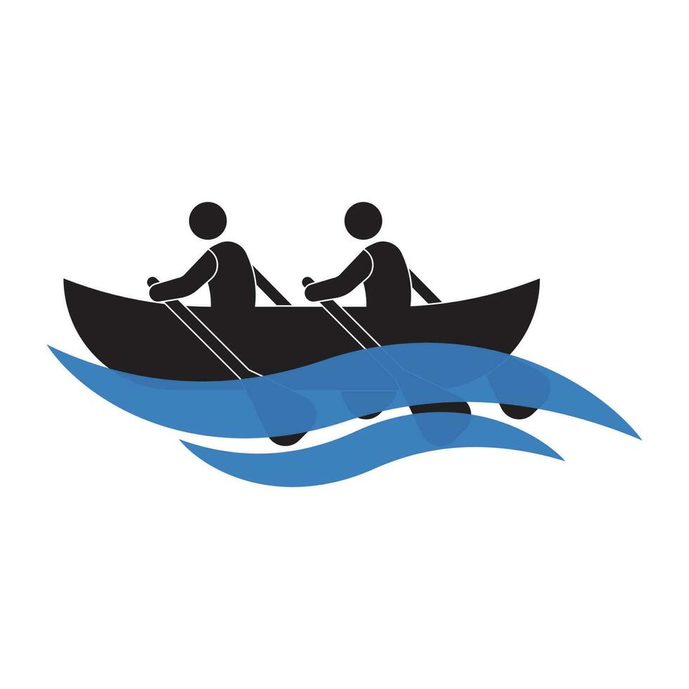 kayak sport icon vector