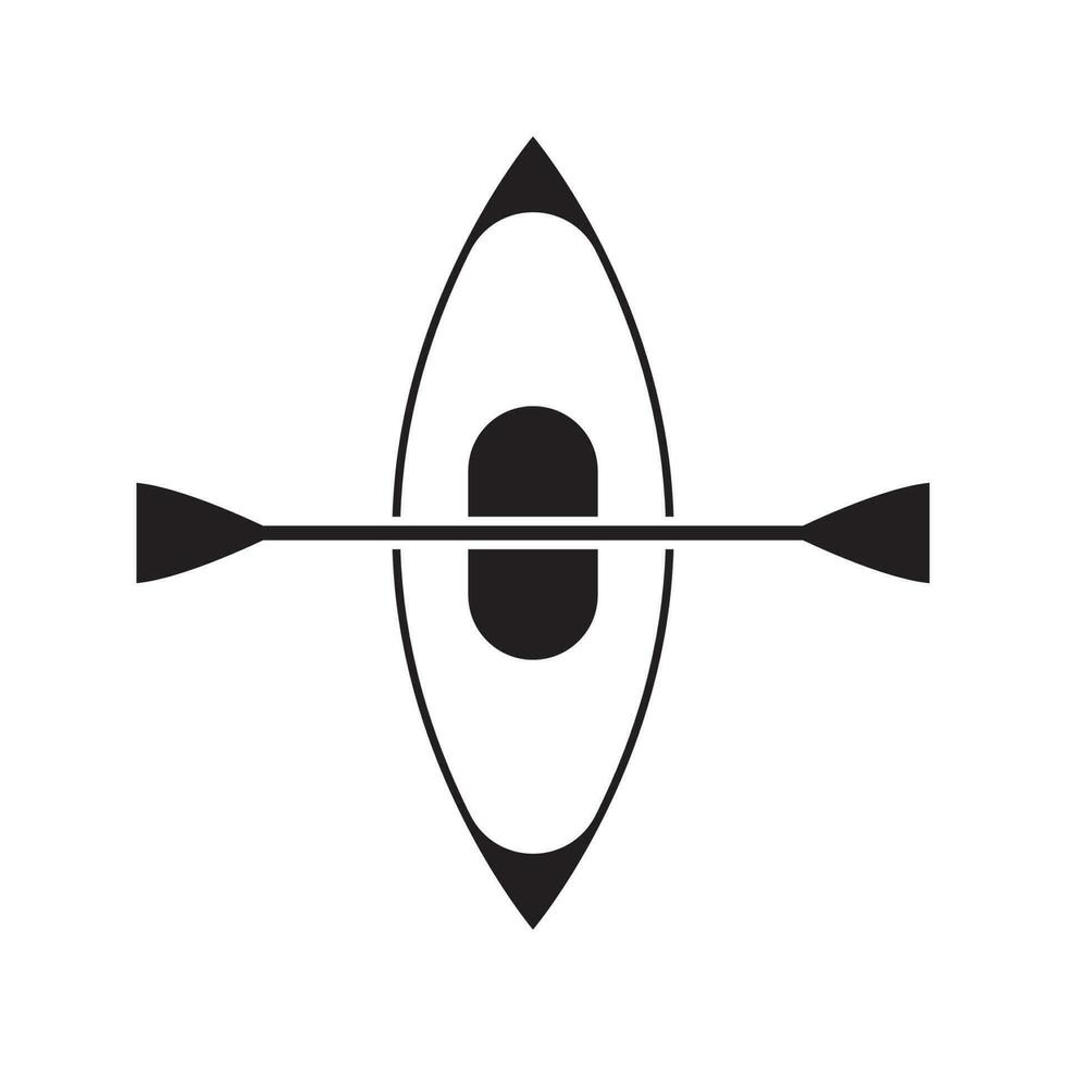kayaking vector icon