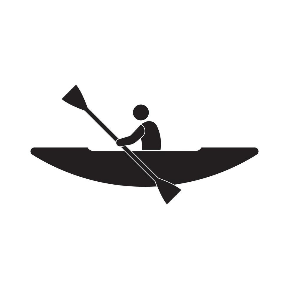 kayak sport icon vector