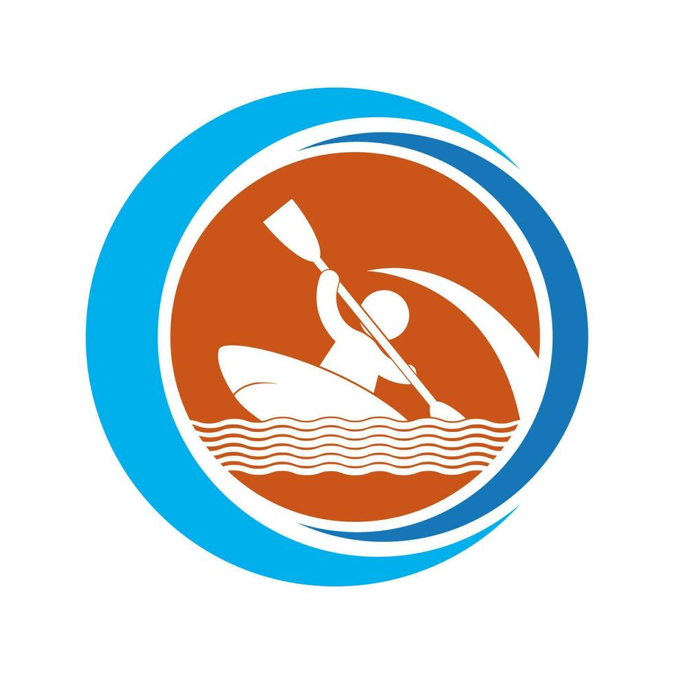 kayak sport logo vector