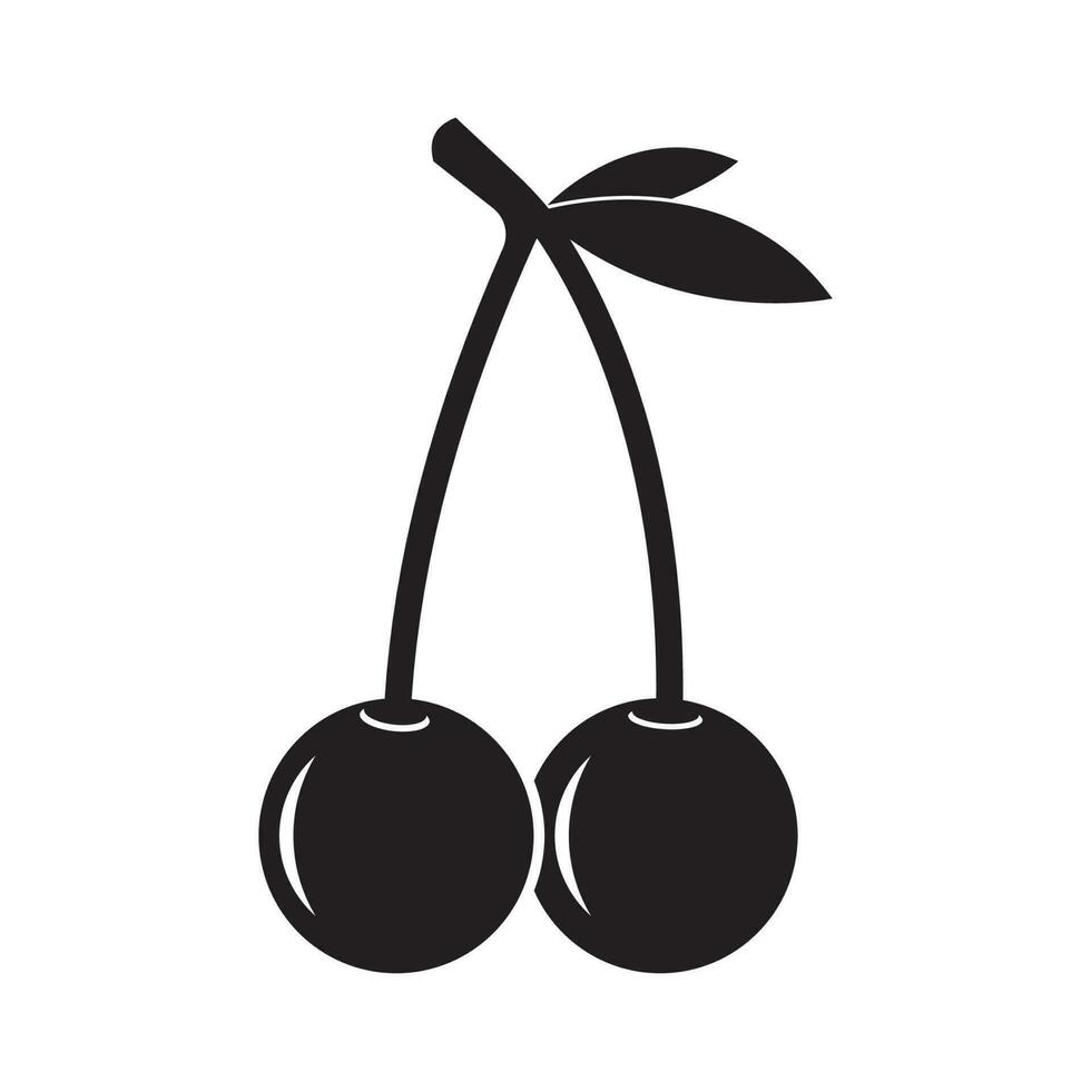 fresh cherry fruit icon vector